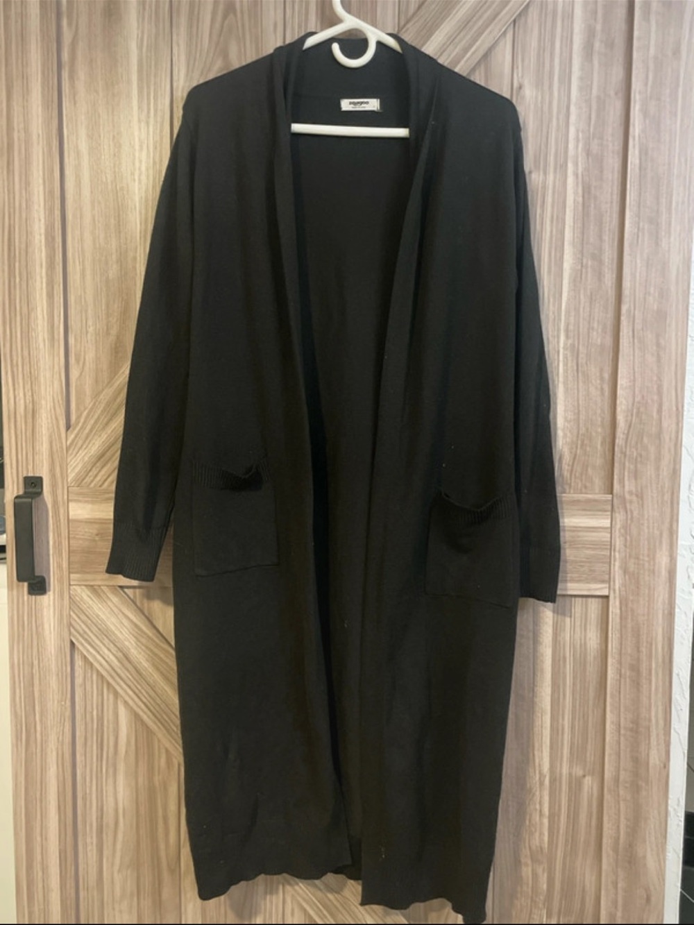 zeagoo Long Black Open-Front Women's Cardigan